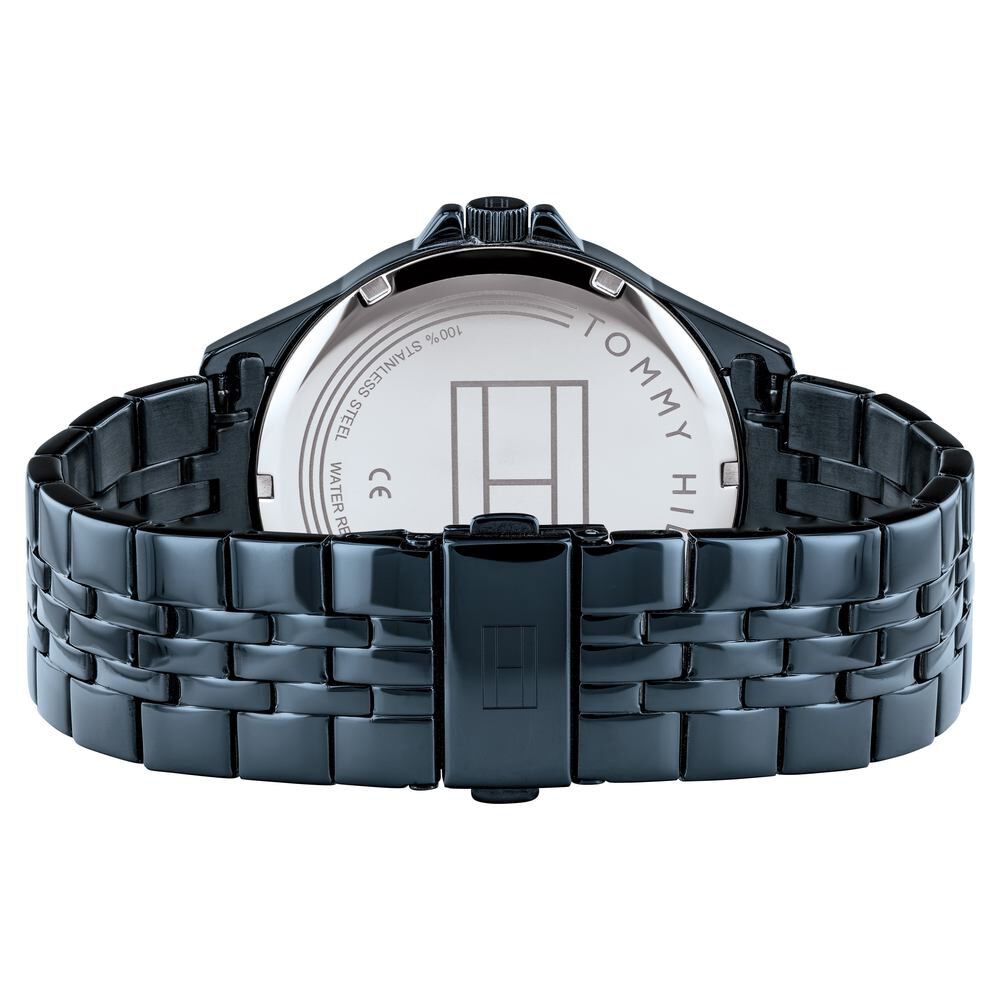 Tommy Hilfiger Quartz Multifunction Blue Dial Stainless Steel Strap Watch for Men-NTTH1791618