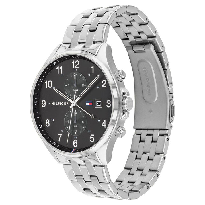 Tommy Hilfiger Quartz Multifunction Grey Dial Stainless Steel Strap Watch for Men-NCTH1791707W