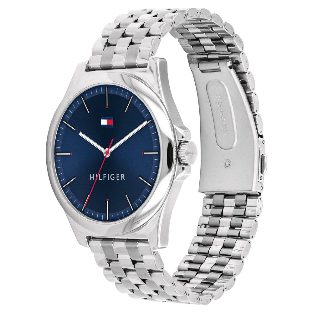 Tommy Hilfiger Quartz Analog Blue Dial Stainless Steel Strap Watch for Men-NCTH1791713W