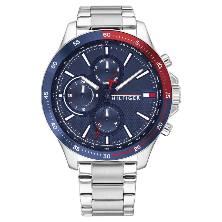 Tommy Hilfiger Quartz Multifunction Blue Dial Stainless Steel Strap Watch for Men-NTTH1791718