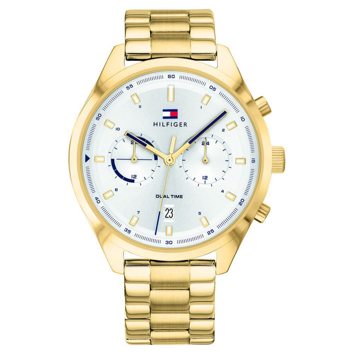 Tommy Hilfiger Quartz Multifunction Silver Dial Stainless Steel Strap Watch for Men-NTTH1791726