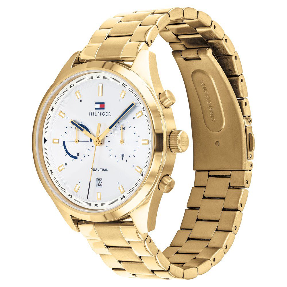 Tommy Hilfiger Quartz Multifunction Silver Dial Stainless Steel Strap Watch for Men-NTTH1791726