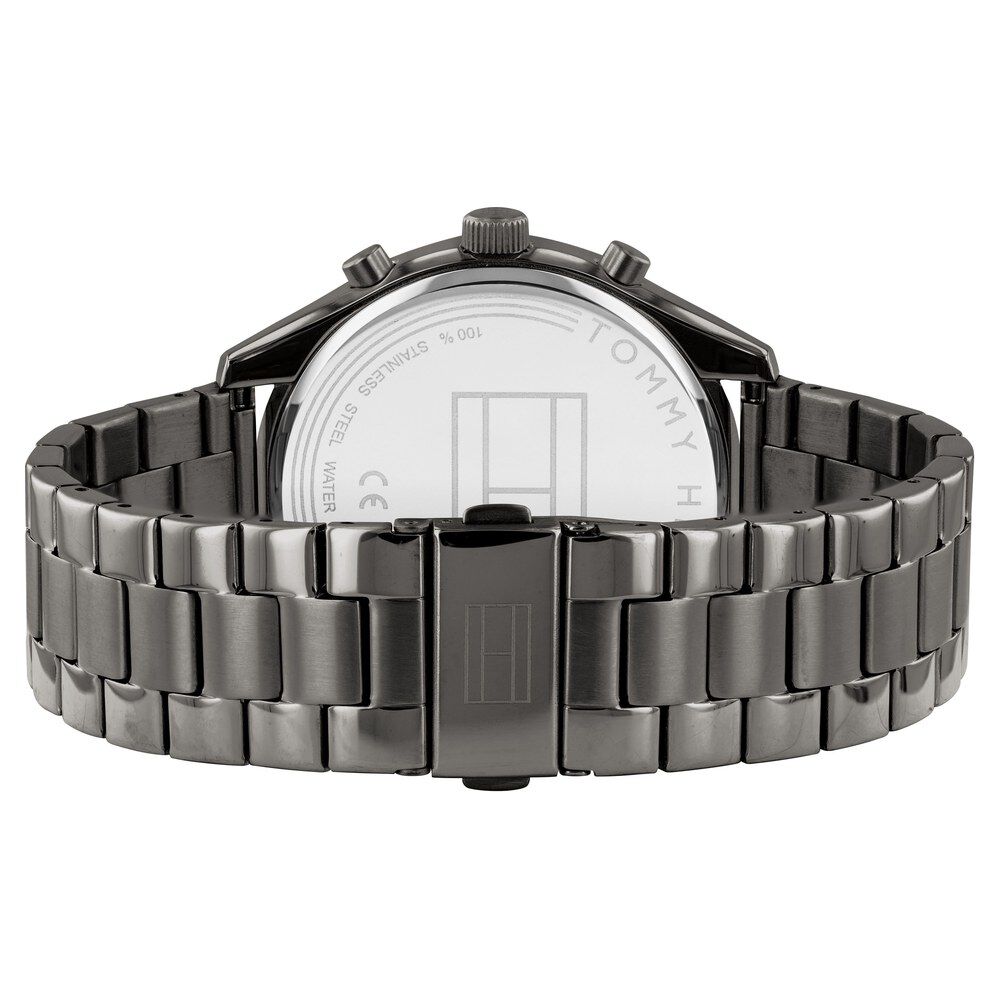 Tommy Hilfiger Quartz Multifunction Black Dial Stainless Steel Strap Watch For Men