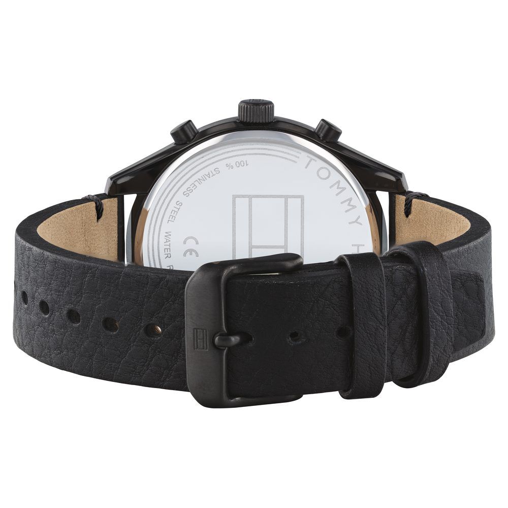 Tommy Hilfiger Multifunction Black Dial Watch For Men