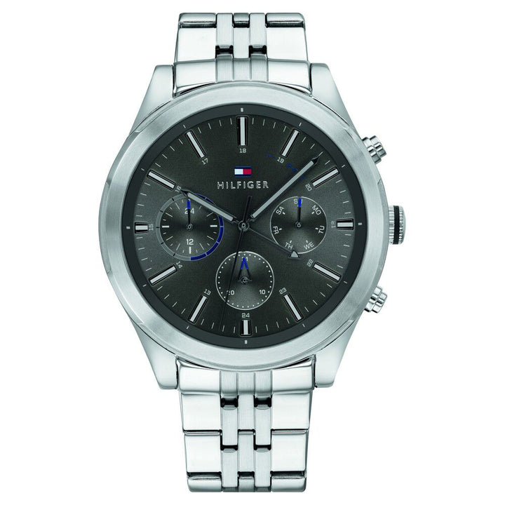 Tommy Hilfiger Quartz Multifunction Grey Dial Stainless Steel Strap Watch for Men-NCTH1791737W