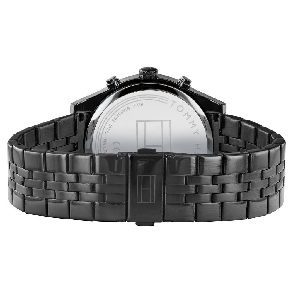 Tommy Hilfiger Quartz Multifunction Black Dial Stainless Steel Strap Watch for Men-NCTH1791738W