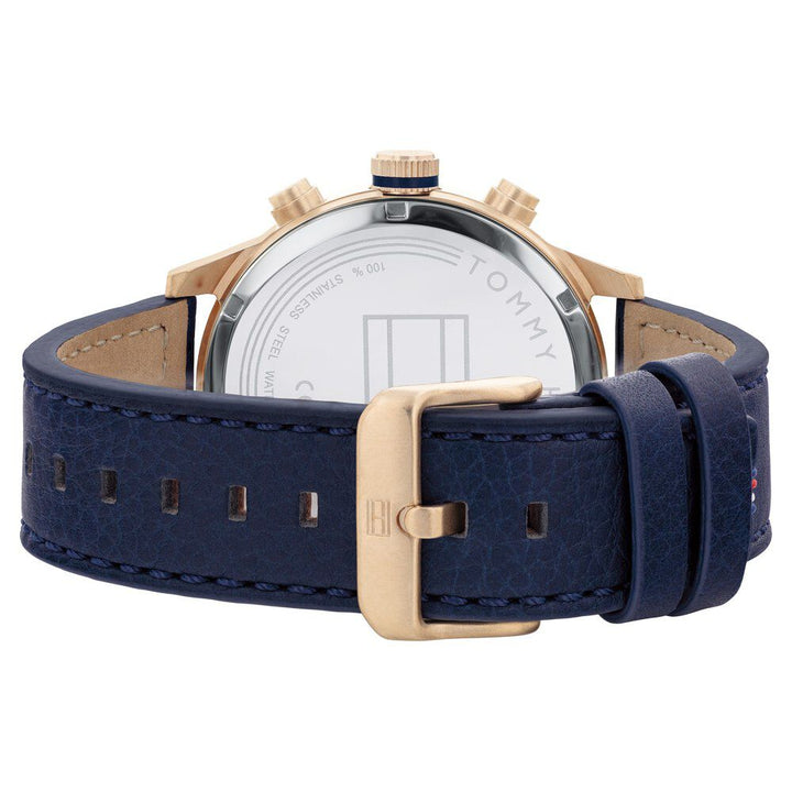 Tommy Hilfiger Quartz Multifunction Grey Dial Leather Strap Watch for Men-NCTH1791808W