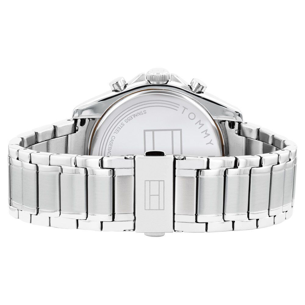 Tommy Hilfiger Quartz Multifunction Black Dial Stainless Steel Strap Watch for Men-NCTH1791835W