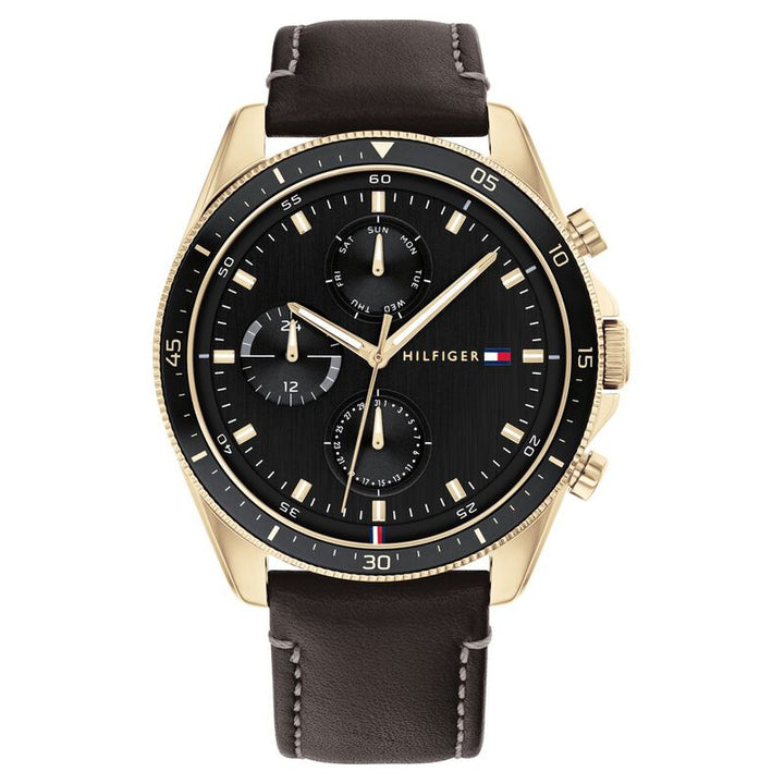 Tommy Hilfiger Black Dial Quartz Multifunction Watch For Men