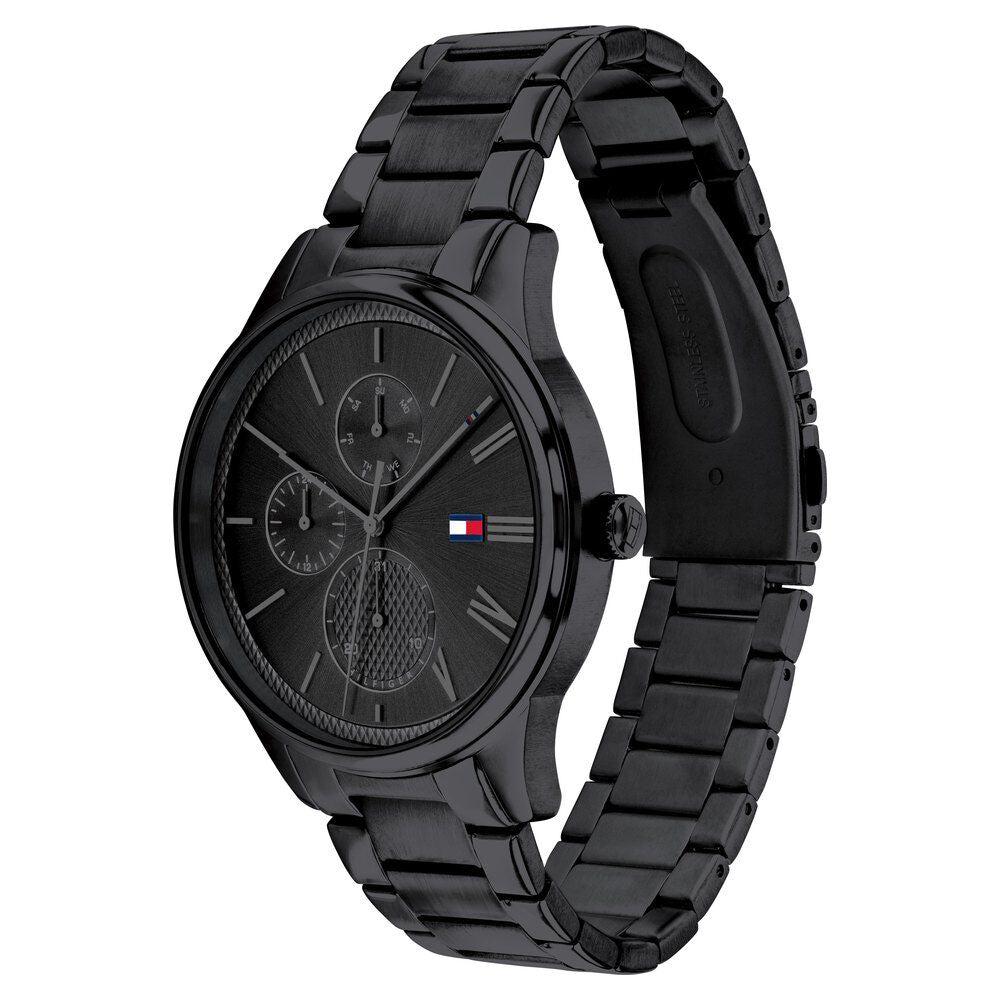 Tommy Hilfiger Quartz Multifunction Black Dial Stainless Steel Strap Watch For Men
