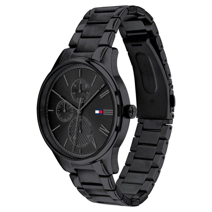 Tommy Hilfiger Quartz Multifunction Black Dial Stainless Steel Strap Watch For Men