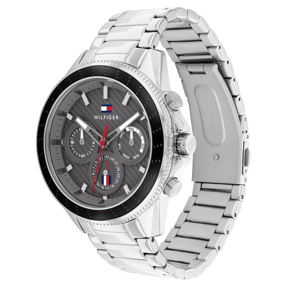 Tommy Hilfiger Quartz Multifunction Grey Dial Stainless Steel Strap Watch For Men