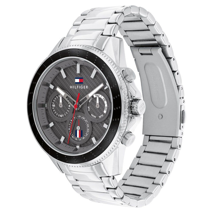 Tommy Hilfiger Quartz Multifunction Grey Dial Stainless Steel Strap Watch For Men