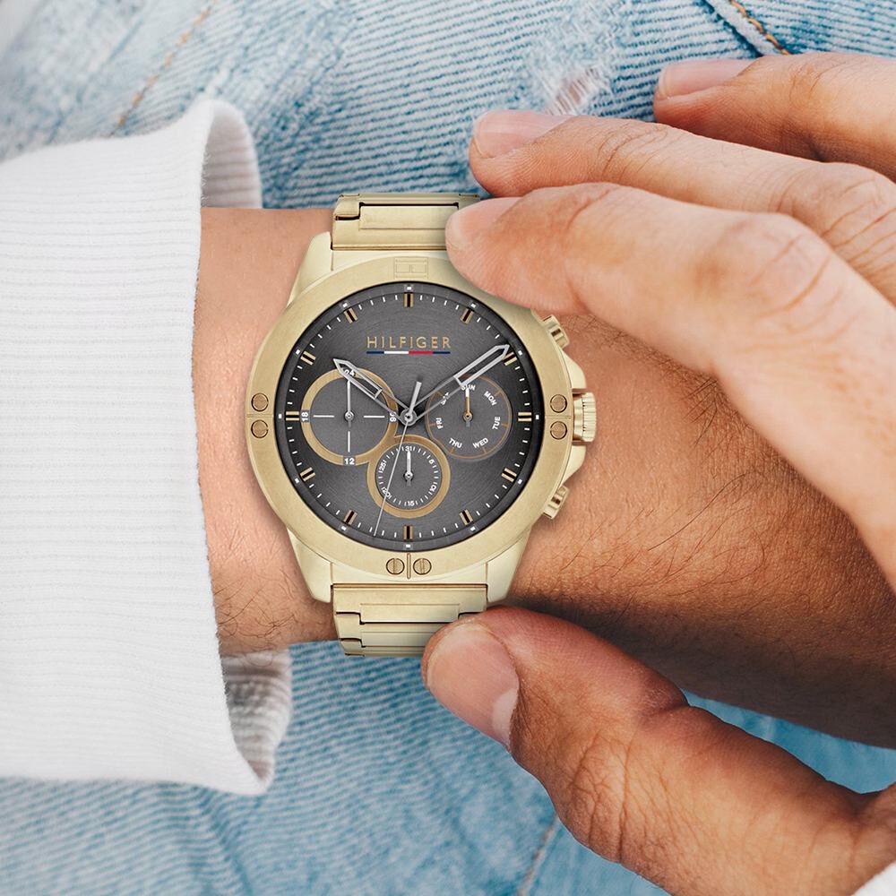 Tommy Hilfiger Quartz Multifunction Grey Dial Stainless Steel Strap Watch for Men NCTH1791891