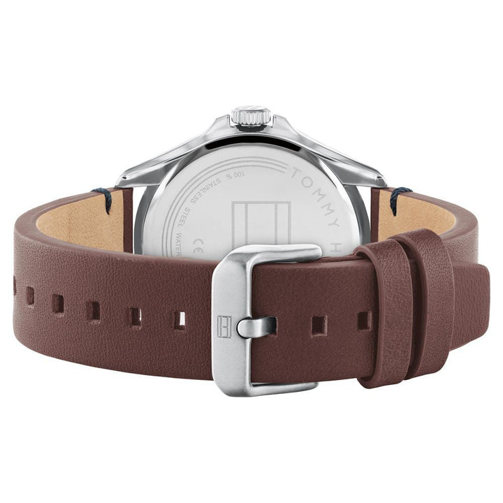 Tommy Hilfiger Quartz Analog Blue Dial Leather Strap Watch for Men