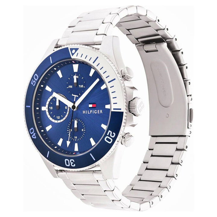 Tommy Hilfiger Blue Dial Stainless Steel Strap Watch for Men-NETH1791917