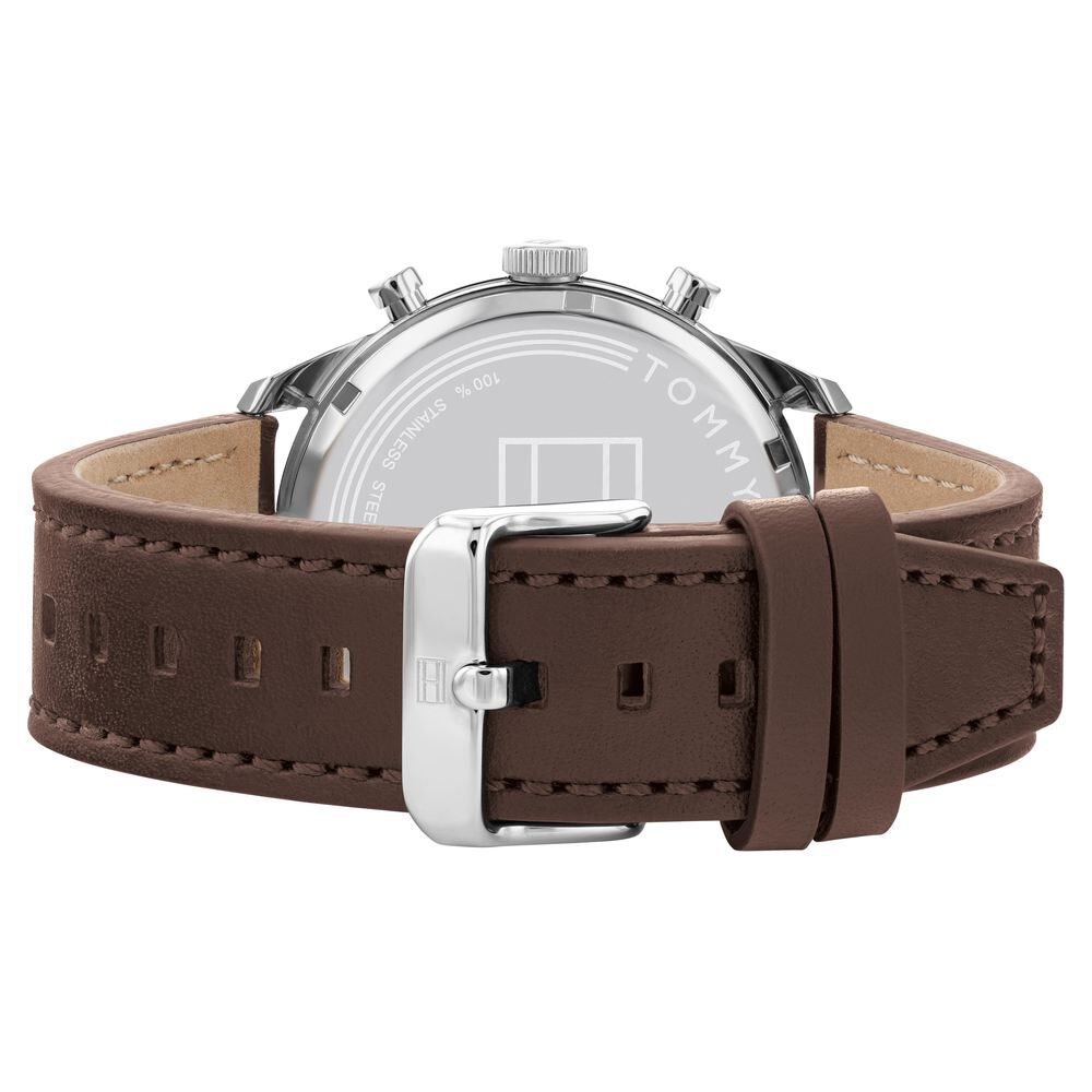 Tommy Hilfiger Blue Dial Leather Strap Watch for Men-NTTH1791940