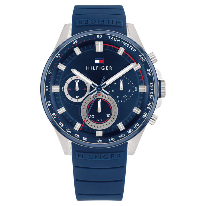 Tommy Hilfiger Blue Dial Silicone Strap Watch for Men-NTTH1791970