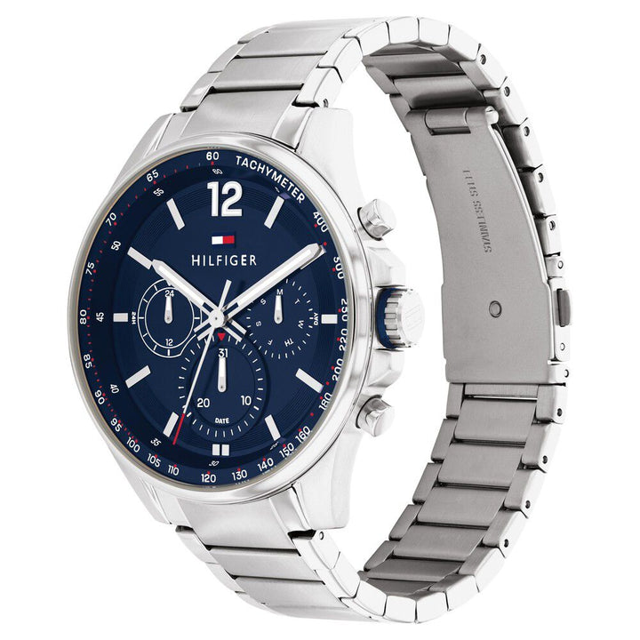 Tommy Hilfiger Blue Dial Stainless Steel Strap Watch For Men