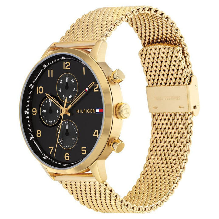 Tommy Hilfiger Multifunction Black Dial Watch For Men