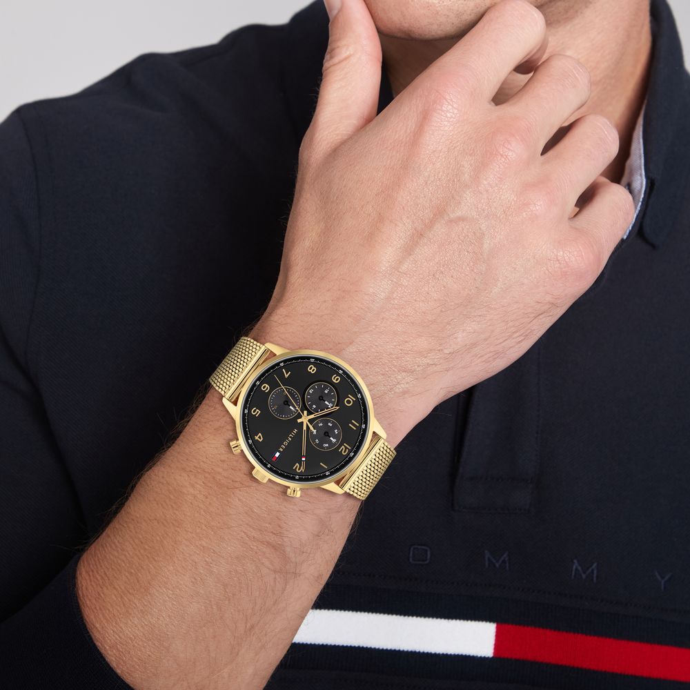 Tommy Hilfiger Multifunction Black Dial Watch for Men NDTH1791989W