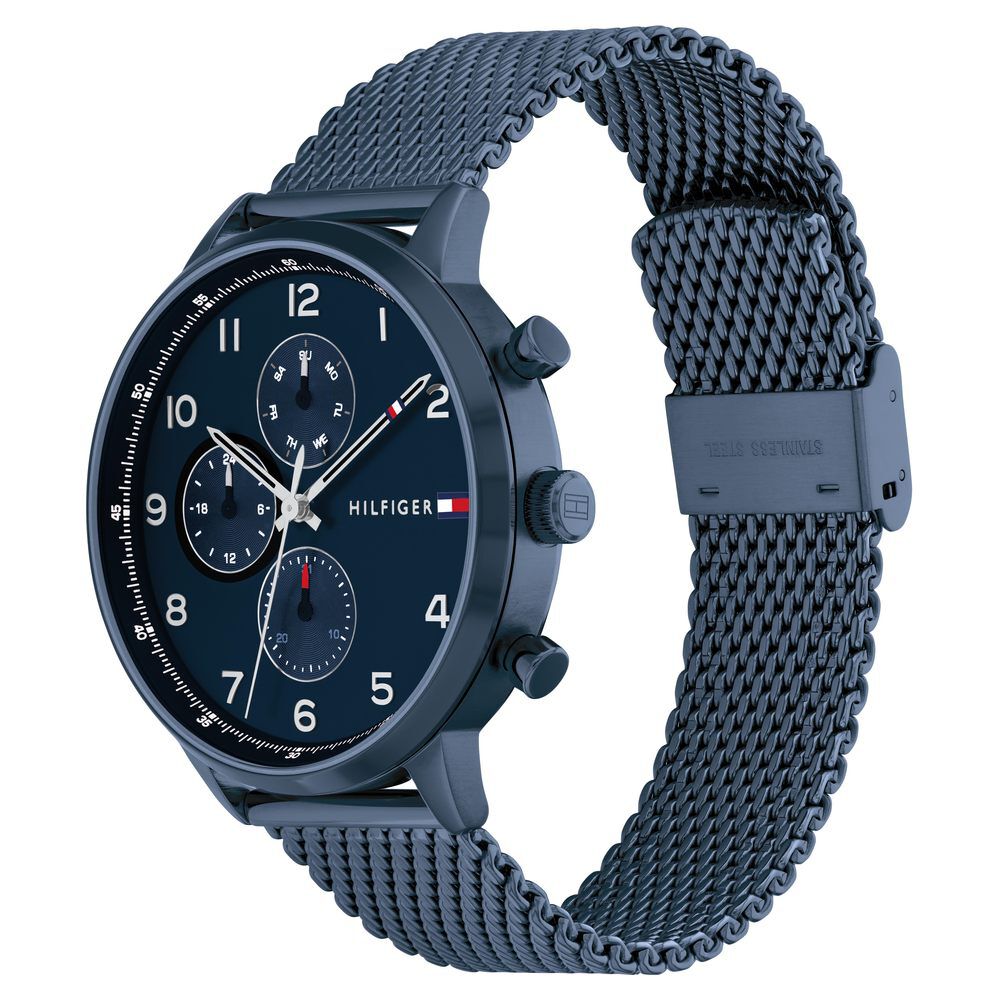 Tommy Hilfiger Multifunction Blue Dial Watch For Men