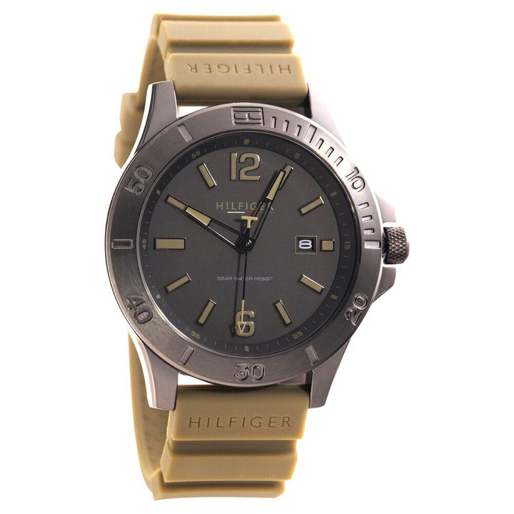 Tommy Hilfiger Quartz Analog Black Dial Leather Strap Watch for Men NETH1791992W