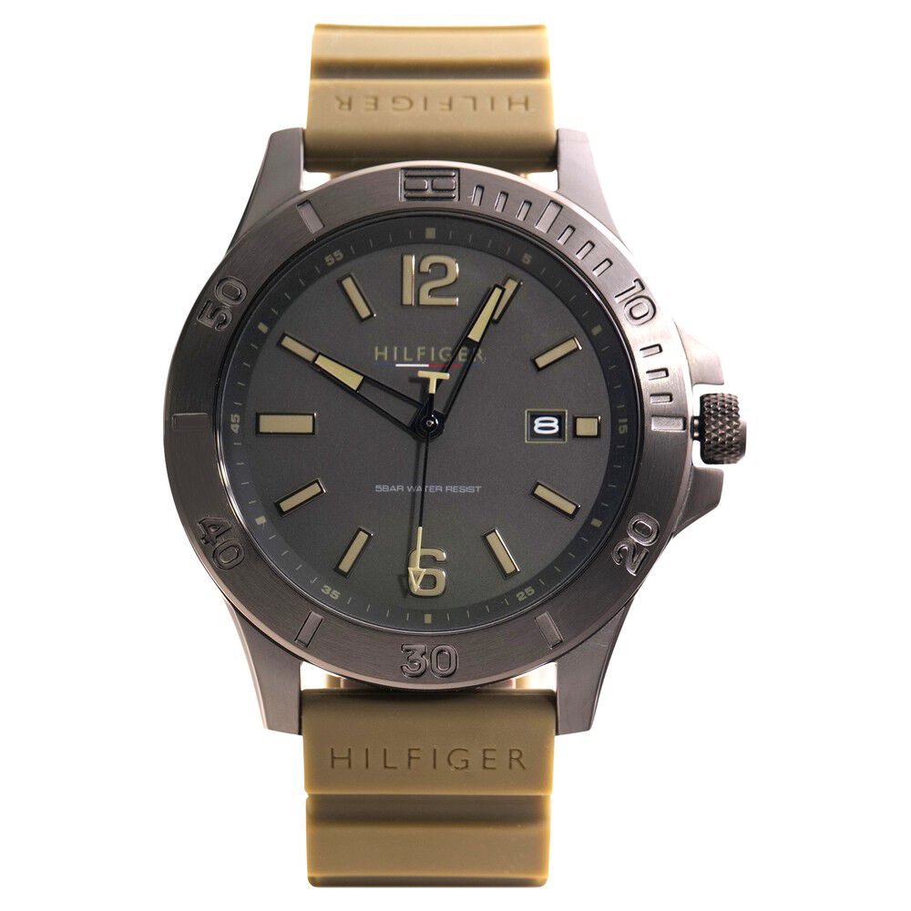 Tommy Hilfiger Quartz Analog Black Dial Leather Strap Watch for Men NETH1791992W