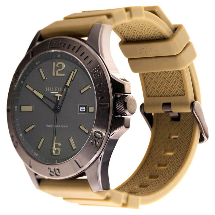 Tommy Hilfiger Quartz Analog Black Dial Leather Strap Watch for Men NETH1791992W