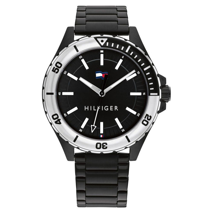 Tommy Hilfiger Quartz Analog Black Dial Stainless Steel Strap Watch for Men-TH1792014W