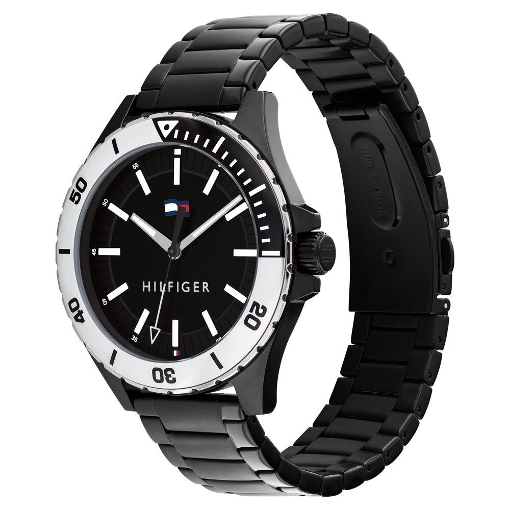 Tommy Hilfiger Quartz Analog Black Dial Stainless Steel Strap Watch For Men
