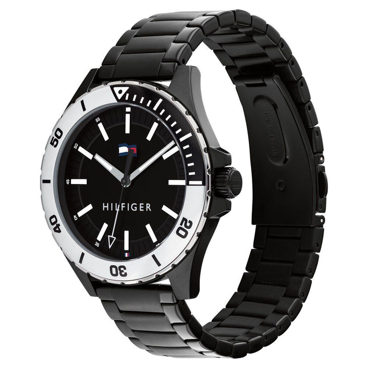 Tommy Hilfiger Quartz Analog Black Dial Stainless Steel Strap Watch for Men-TH1792014W