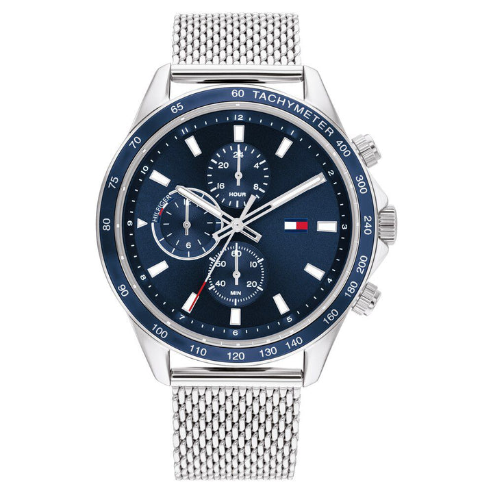 Tommy Hilfiger Quartz Multifunction Blue Dial Stainless Steel Strap Watch for Men NETH1792018