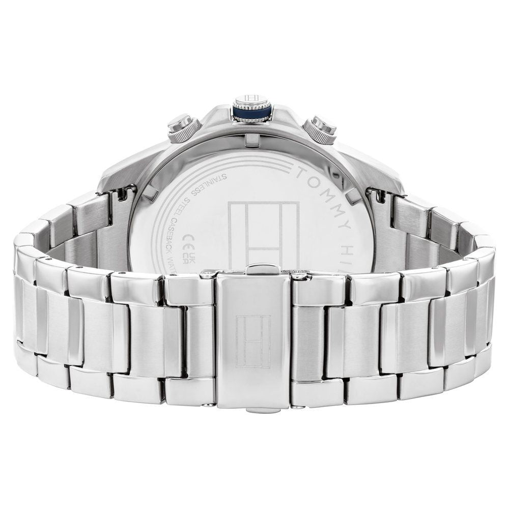 Tommy Hilfiger Blue Dial Silver Stainless Steel Strap Watch For Men