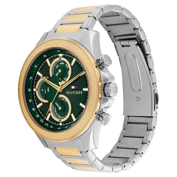 Tommy Hilfiger Quartz Multifunction Green dial Stainless Steel Strap Watch for Men-NTTH1792079
