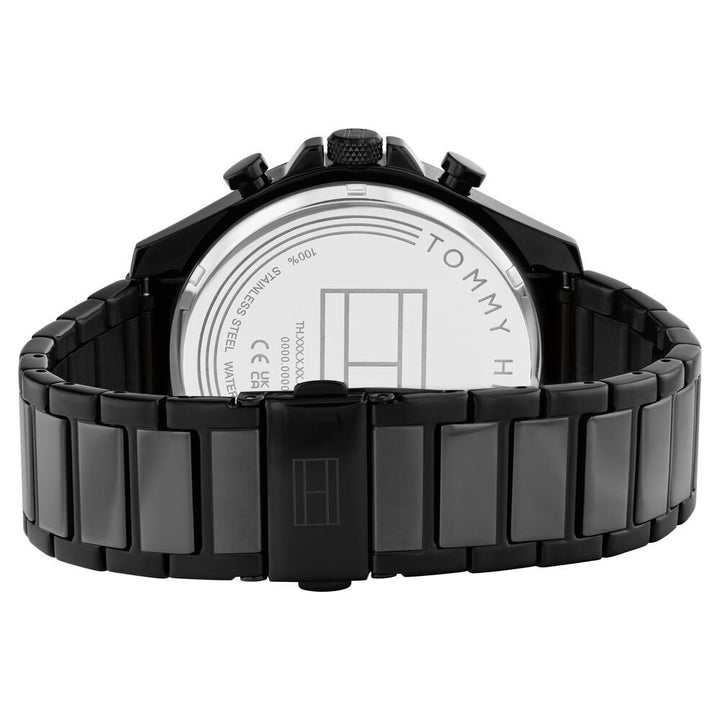 Tommy Hilfiger Multifunction Black Round Dial Black Stainless Steel Strap Watch For Men-NTTH1792081