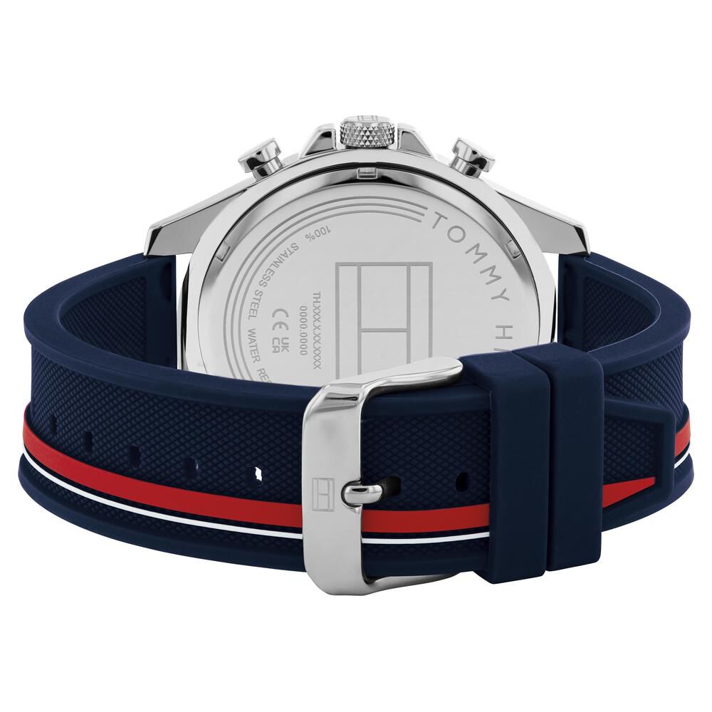 Tommy Hilfiger Quartz Multifunction Blue dial Silicone Strap Watch for Men-NTTH1792083