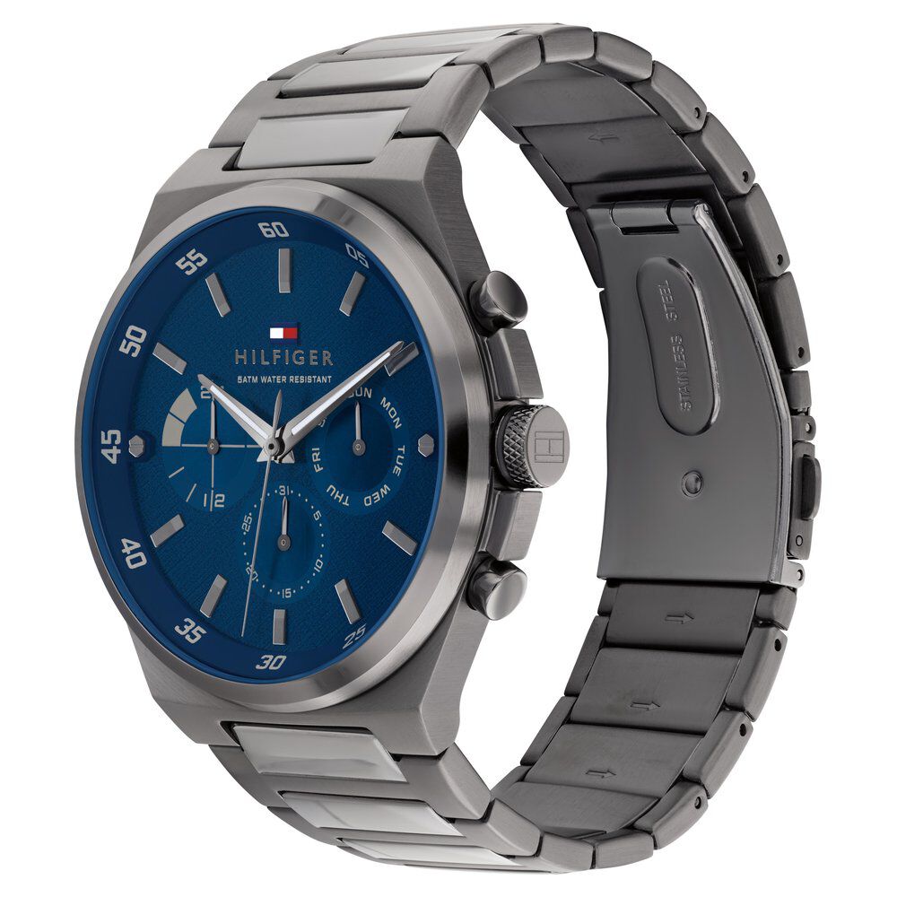 Tommy Hilfiger Quartz Multifunction Blue dial Stainless Steel Strap Watch for Men-NTTH1792089