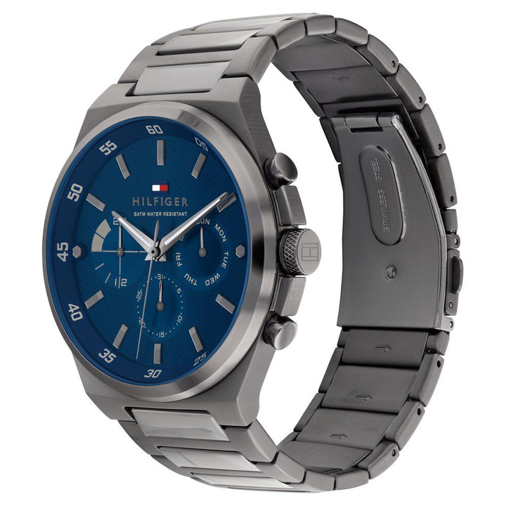 Tommy Hilfiger Quartz Multifunction Blue dial Stainless Steel Strap Watch for Men-NTTH1792089