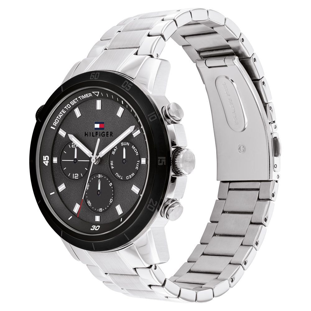 Tommy Hilfiger Quartz Multifunction Grey Stainless Steel Strap for Men TH1792106