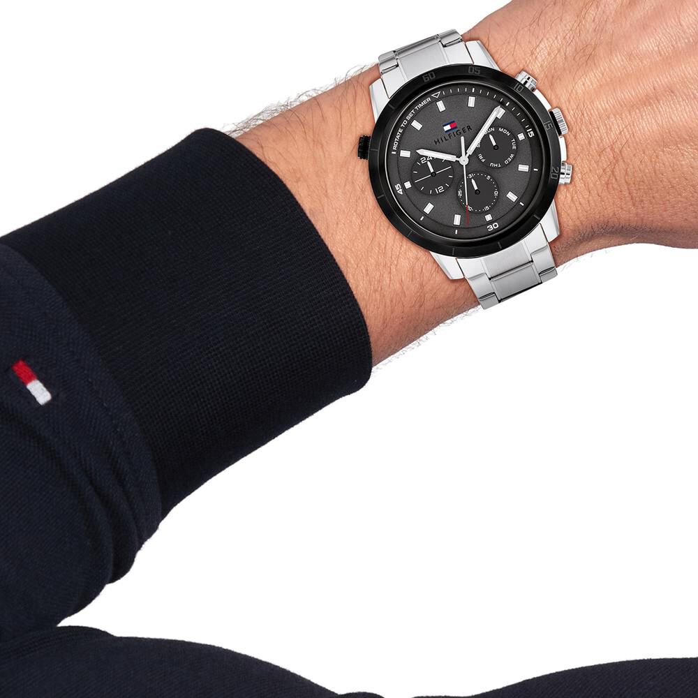 Tommy Hilfiger Quartz Multifunction Grey Stainless Steel Strap for Men TH1792106