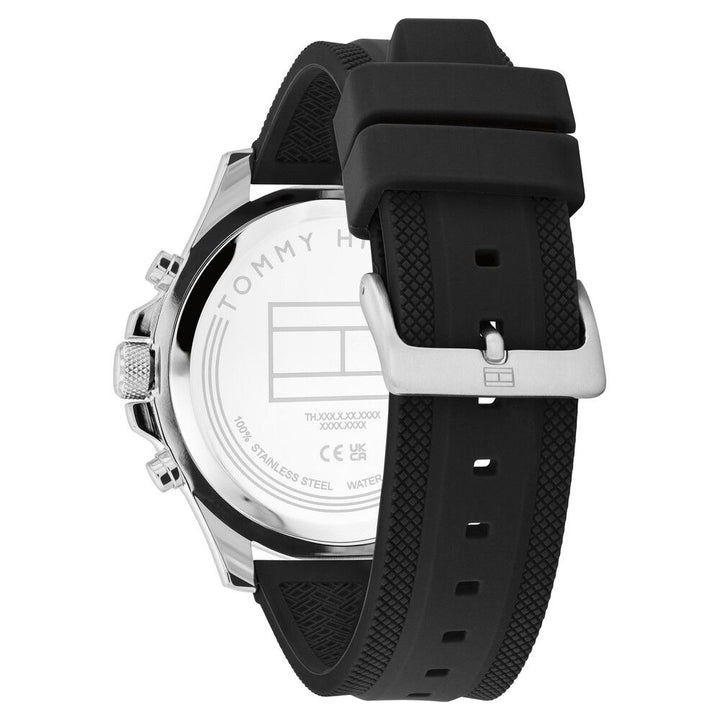 Tommy Hilfiger Quartz Multifunction Black Dial Black Silicone Strap Watch for Men TH1792111