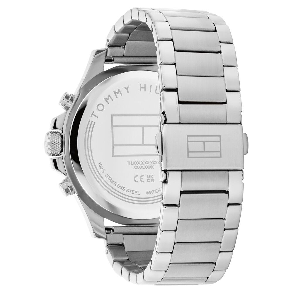 Tommy Hilfiger Quartz Multifunction Black Dial Silver Stainless Steel Strap Watch for Men TH1792114