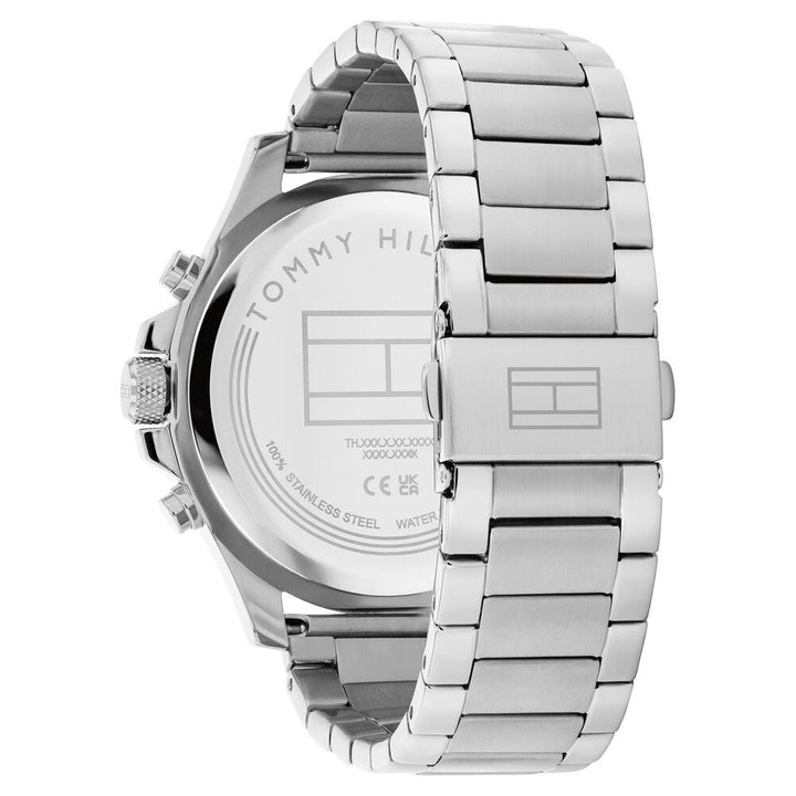 Tommy Hilfiger Quartz Multifunction Black Dial Silver Stainless Steel Strap Watch for Men-NTTH1792114