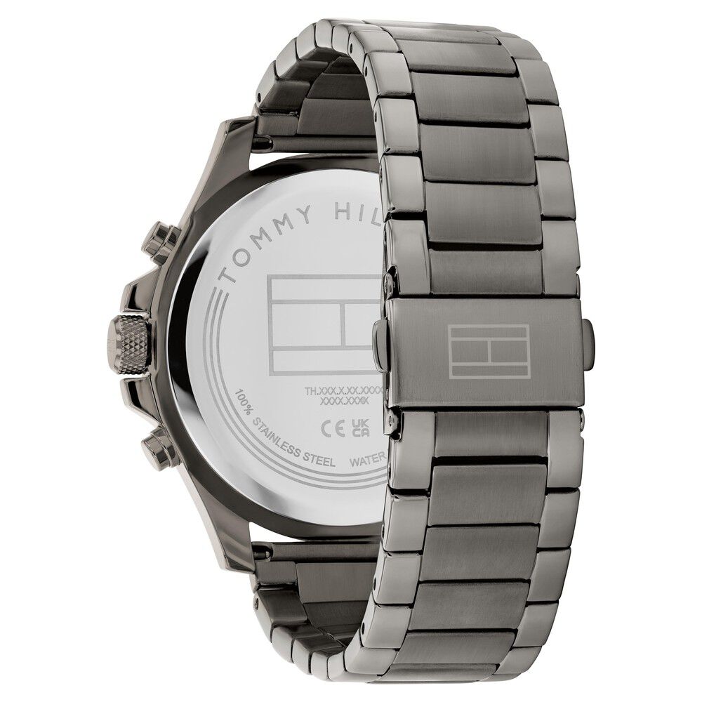 Tommy Hilfiger Quartz Multifunction Green Dial Grey Stainless Steel Strap Watch for Men-TH1792115W