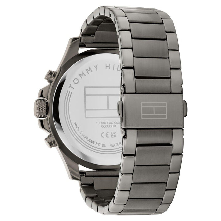 Tommy Hilfiger Quartz Multifunction Green Dial Grey Stainless Steel Strap Watch for Men-TH1792115W