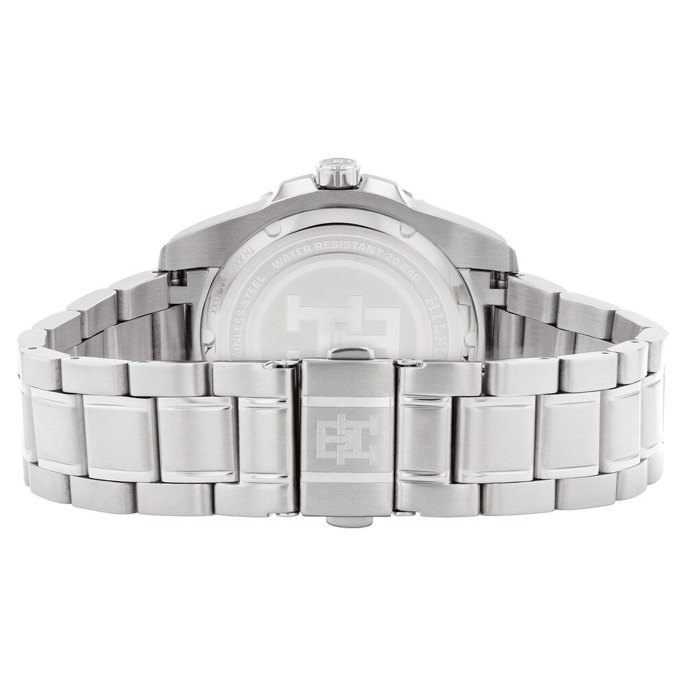 Tommy Hilfiger Analog with Date Black Dial Silver Color Stainless Steel Strap Watch For Men-TH1792131