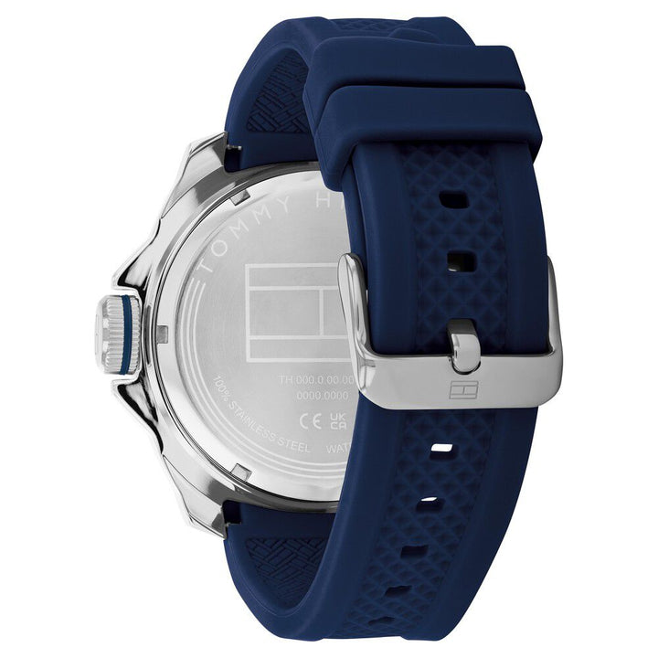 Tommy Hilfiger Quartz Analog with Date Blue Dial Blue Silicone Strap Watch for Men TH1792134