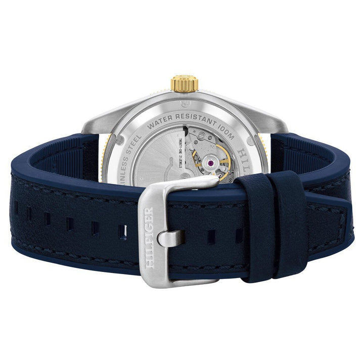 Tommy Hilfiger Automatic Blue Dial Blue Color Silicone Strap Watch For Men-TH1792141