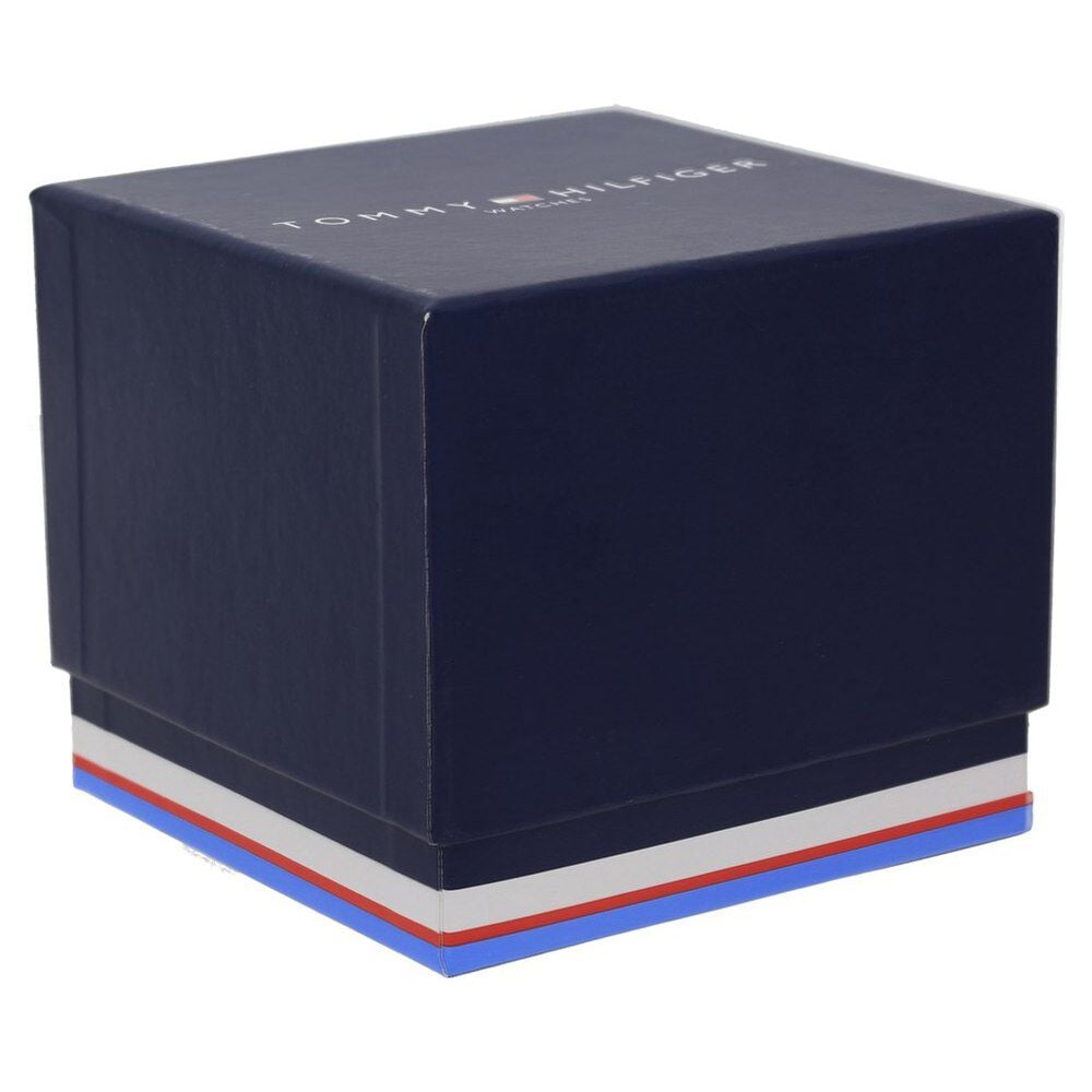 Tommy Hilfiger Quartz Chronograph Black Dial Leather Strap Watch For Men